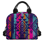 Native Tribal Aztec Pattern Print Insulated Lunch Bag