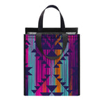 Native Tribal Aztec Pattern Print Insulated Lunch Tote