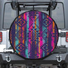 Native Tribal Aztec Pattern Print Leather Spare Tire Cover