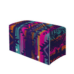 Native Tribal Aztec Pattern Print Leather Tissue Box Cover