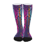 Native Tribal Aztec Pattern Print Long Socks