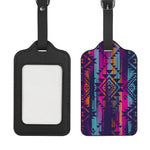 Native Tribal Aztec Pattern Print Luggage Tag