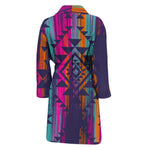 Native Tribal Aztec Pattern Print Men's Bathrobe