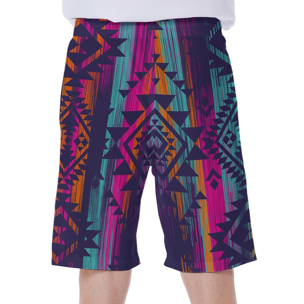 Native Tribal Aztec Pattern Print Men's Beach Shorts