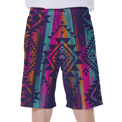 Native Tribal Aztec Pattern Print Men's Beach Shorts