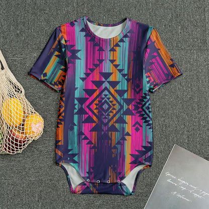 Native Tribal Aztec Pattern Print Men's Bodysuit