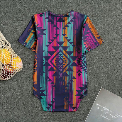 Native Tribal Aztec Pattern Print Men's Bodysuit