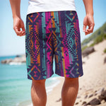 Native Tribal Aztec Pattern Print Men's Cargo Shorts