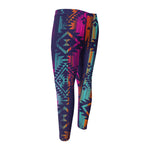 Native Tribal Aztec Pattern Print Men's Compression Pants