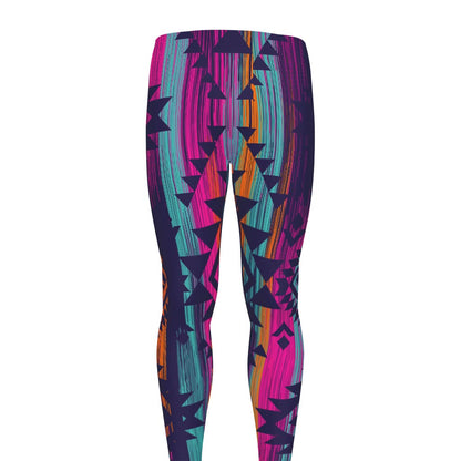 Native Tribal Aztec Pattern Print Men's leggings