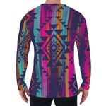Native Tribal Aztec Pattern Print Men's Long Sleeve T-Shirt