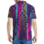 Native Tribal Aztec Pattern Print Men's Polo Shirt