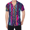 Native Tribal Aztec Pattern Print Men's Shirt