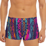 Native Tribal Aztec Pattern Print Men's Short Boxer Briefs