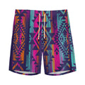 Native Tribal Aztec Pattern Print Men's Athletic Shorts