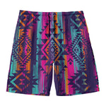 Native Tribal Aztec Pattern Print Men's Swim Trunks