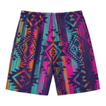 Native Tribal Aztec Pattern Print Men's Swim Trunks