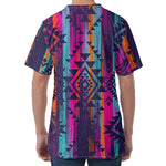 Native Tribal Aztec Pattern Print Men's Velvet T-Shirt