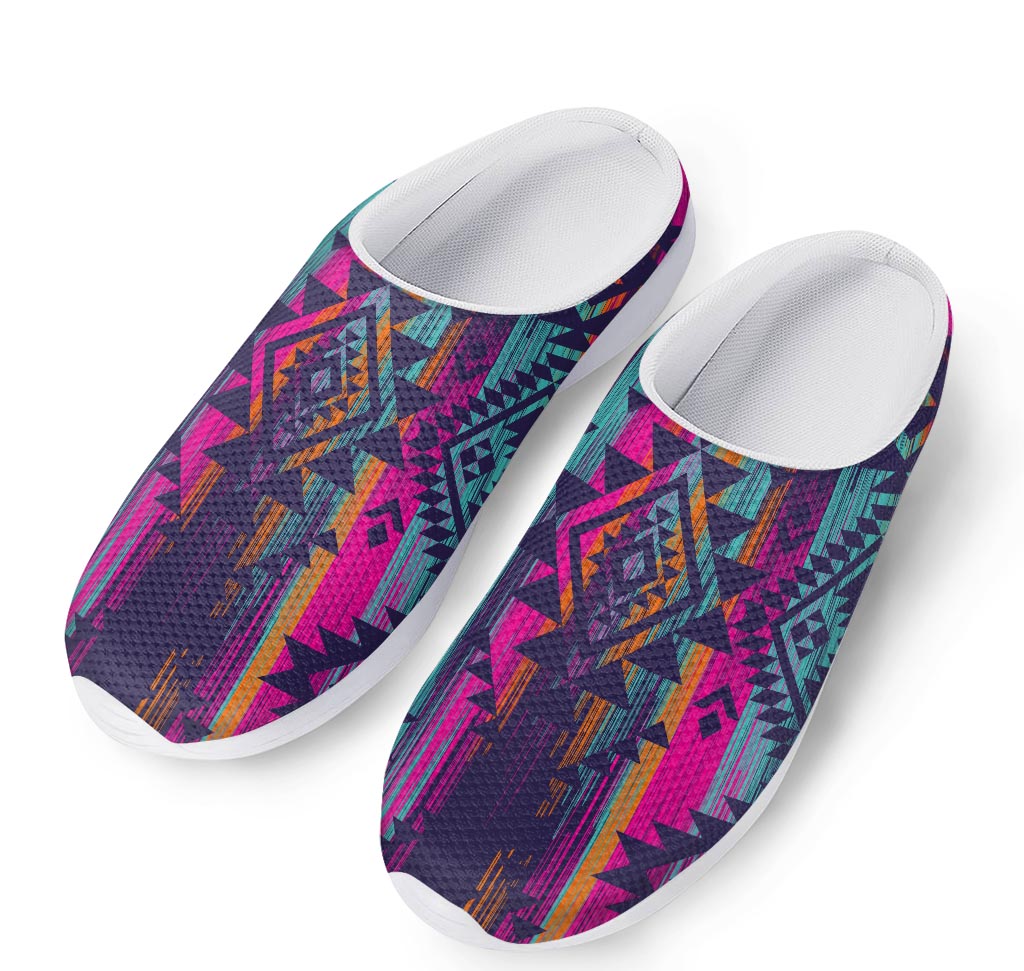 Native Tribal Aztec Pattern Print Mesh Casual Shoes