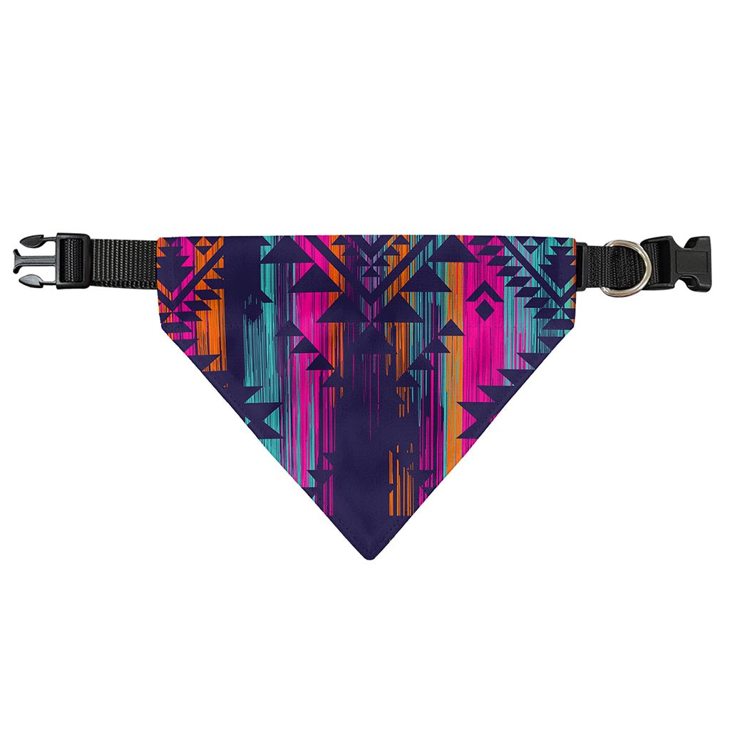 Native Tribal Aztec Pattern Print Over The Collar Dog Bandana