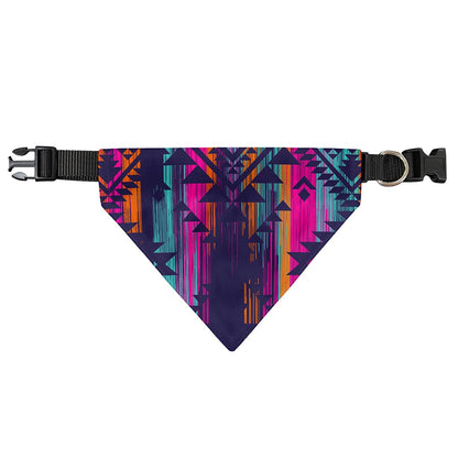 Native Tribal Aztec Pattern Print Over The Collar Dog Bandana