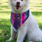 Native Tribal Aztec Pattern Print Over The Collar Dog Bandana