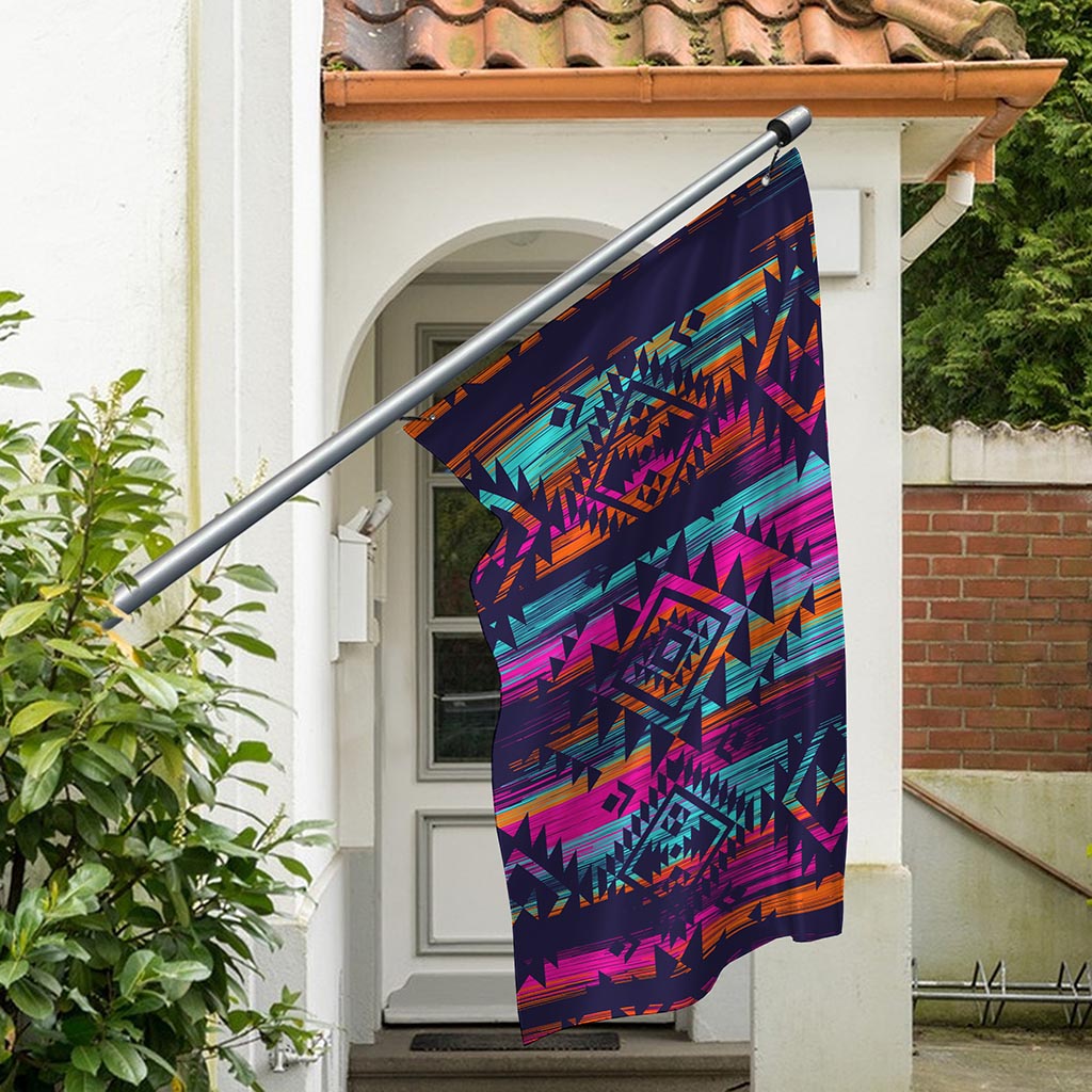 Native Tribal Aztec Pattern Print Polyester Flag