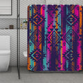 Native Tribal Aztec Pattern Print Polyester Shower Curtain