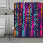 Native Tribal Aztec Pattern Print Polyester Shower Curtain