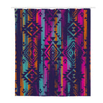 Native Tribal Aztec Pattern Print Polyester Shower Curtain