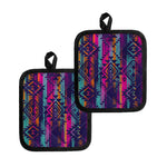 Native Tribal Aztec Pattern Print Pot Holders