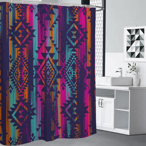 Native Tribal Aztec Pattern Print Premium Shower Curtain