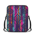 Native Tribal Aztec Pattern Print Rectangular Crossbody Bag