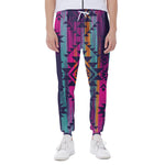 Native Tribal Aztec Pattern Print Scuba Joggers