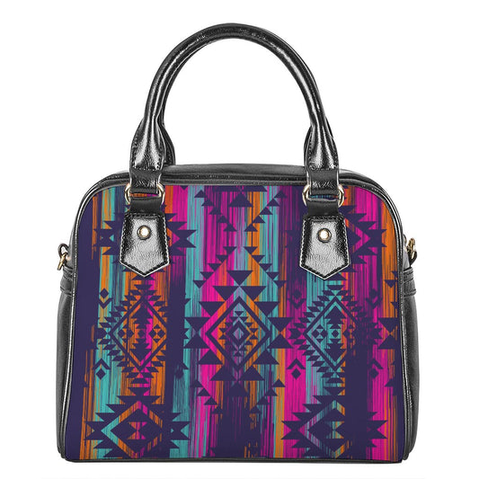 Native Tribal Aztec Pattern Print Shoulder Handbag