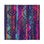 Native Tribal Aztec Pattern Print Silk Bandana