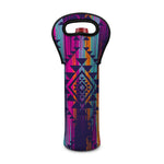 Native Tribal Aztec Pattern Print Single Neoprene Wine Tote
