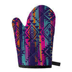 Native Tribal Aztec Pattern Print Single Oven Mitt
