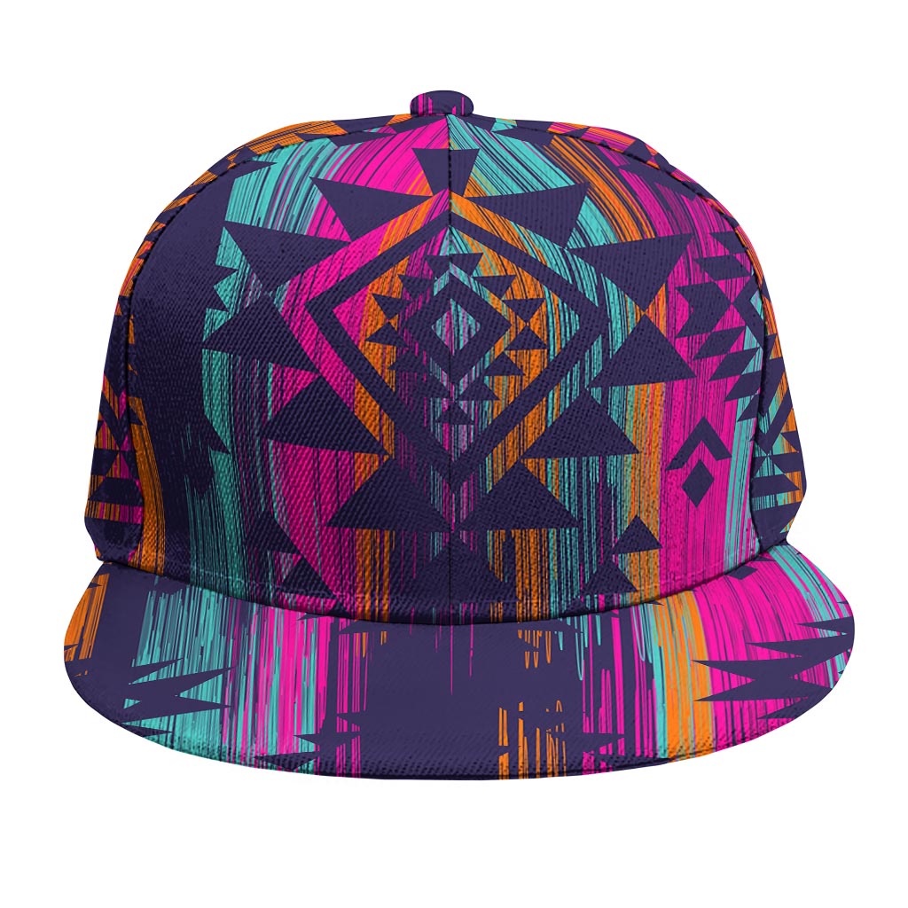 Native Tribal Aztec Pattern Print Snapback Cap