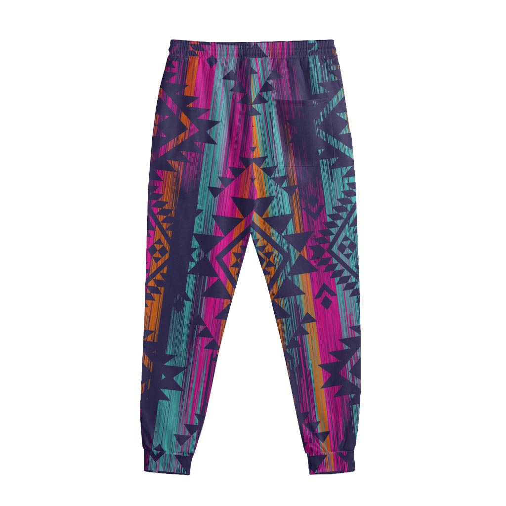 Native Tribal Aztec Pattern Print Sweatpants