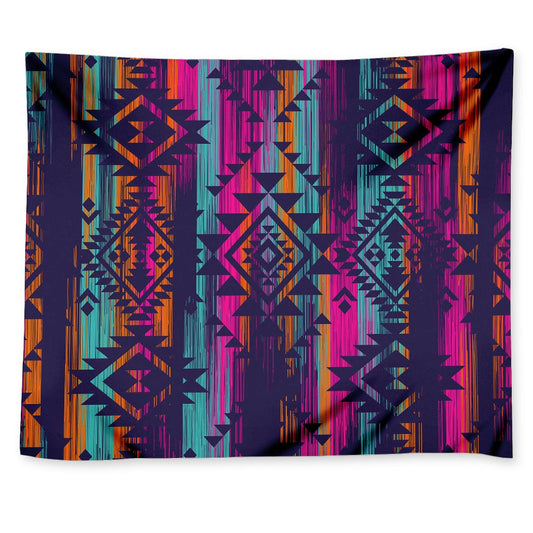 Native Tribal Aztec Pattern Print Tapestry