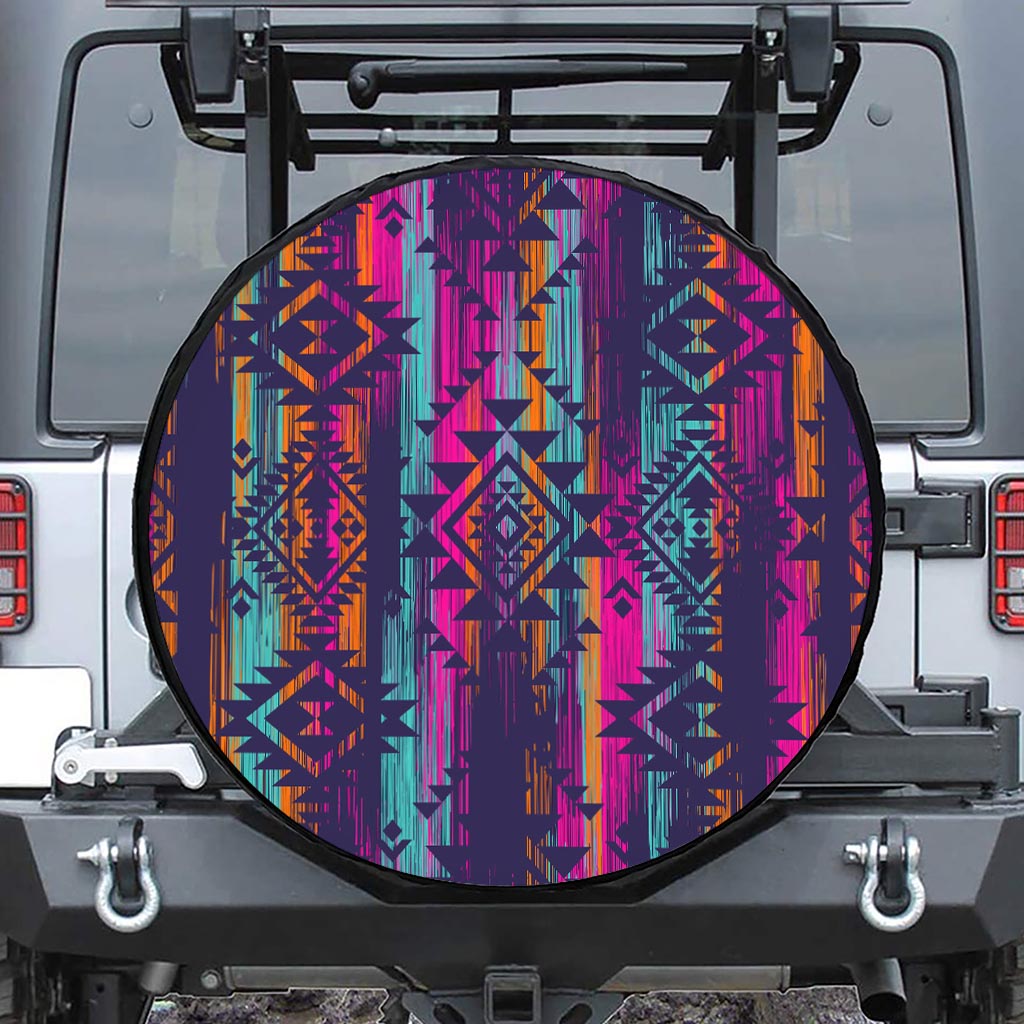 Native Tribal Aztec Pattern Print Tire Cover