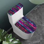 Native Tribal Aztec Pattern Print Toilet Lid And Tank Cover Set