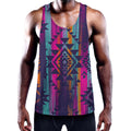 Native Tribal Aztec Pattern Print Men's Workout Tank Top