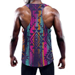 Native Tribal Aztec Pattern Print Training Tank Top