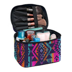 Native Tribal Aztec Pattern Print Travel Makeup Bag