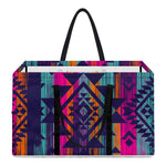 Native Tribal Aztec Pattern Print Utility Tote Bag