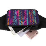 Native Tribal Aztec Pattern Print Waist Bag