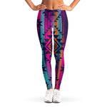 Native Tribal Aztec Pattern Print Women's Leggings