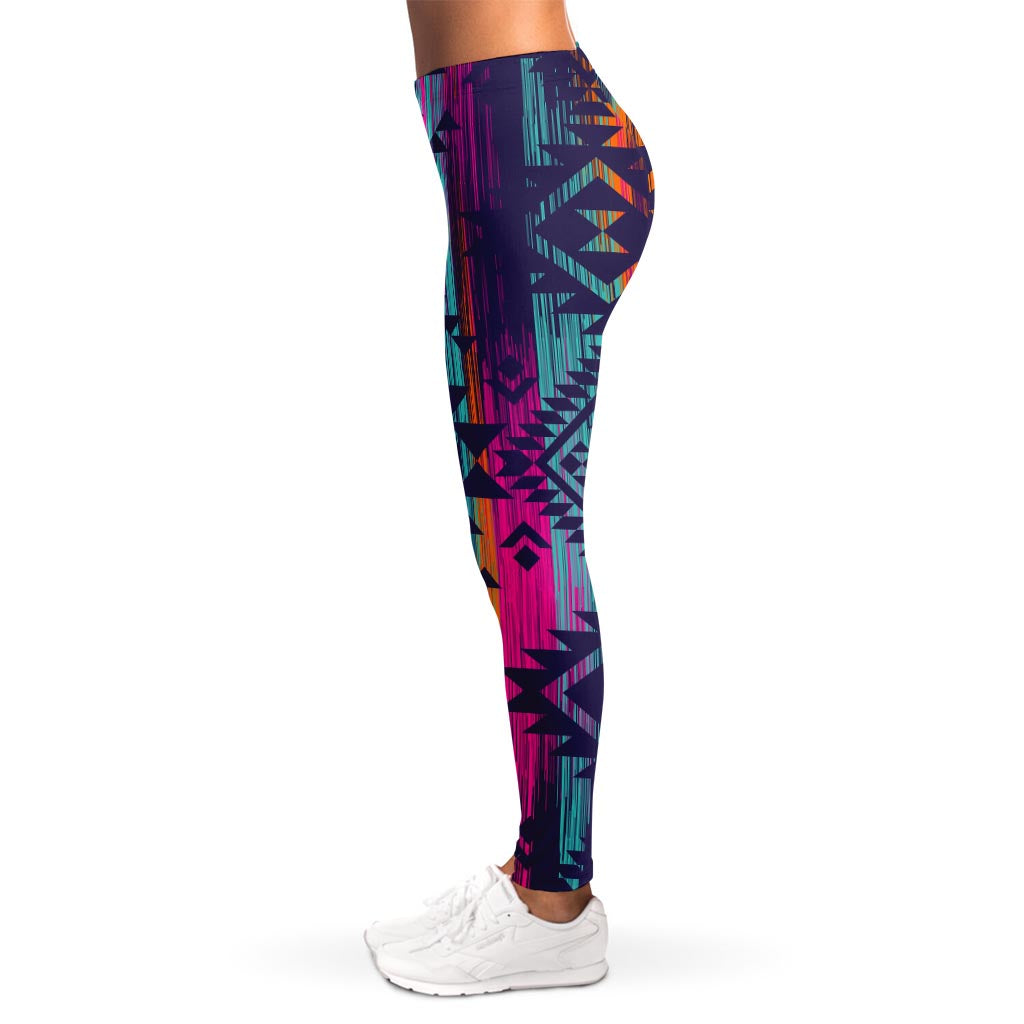 Native Tribal Aztec Pattern Print Women's Leggings